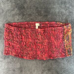 RAGA Red and Orange Textured Tube Top